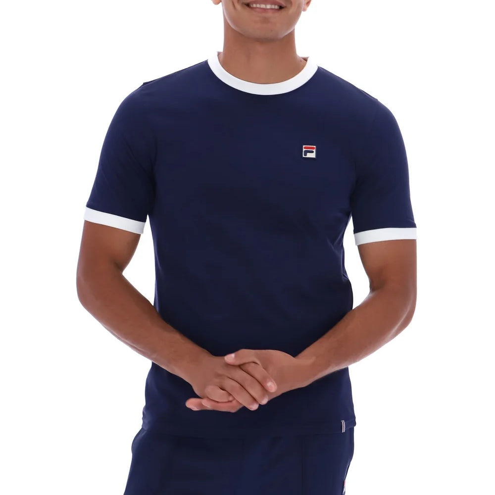 Fila LM1836AT Marconi Essential Ringer T-Shirt 411 - Fila Navy/White