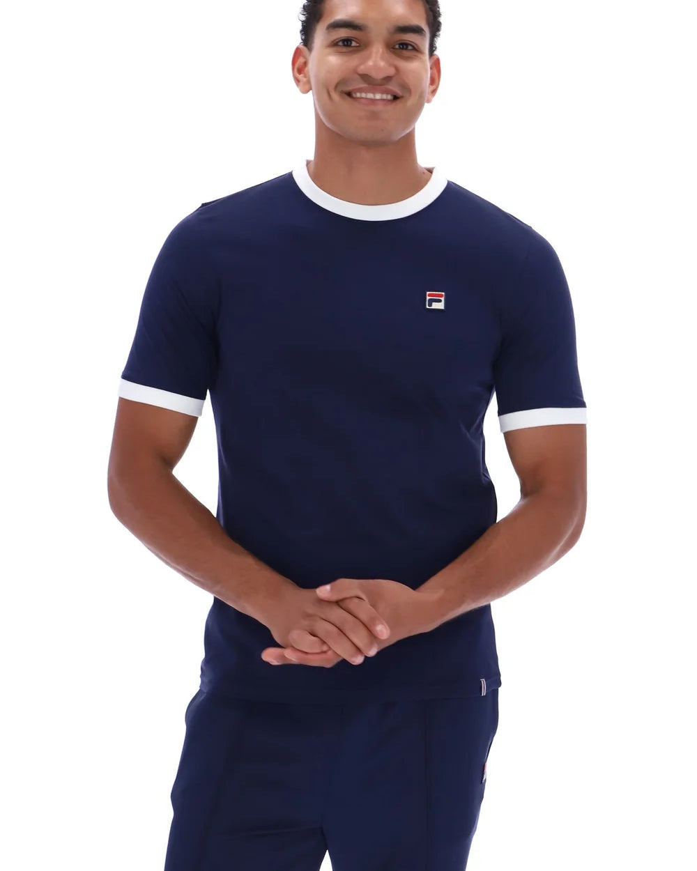 Fila LM1836AT Marconi Essential Ringer T-Shirt 411 - Fila Navy/White