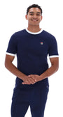 Fila LM1836AT Marconi Essential Ringer T-Shirt 411 - Fila Navy/White