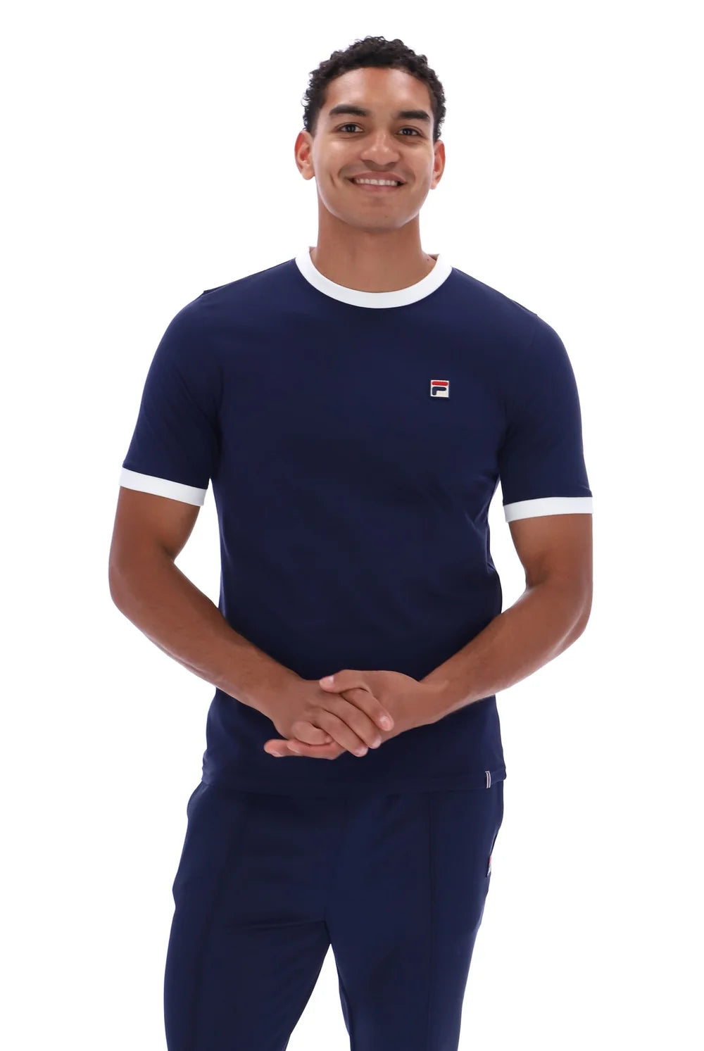 Fila LM1836AT Marconi Essential Ringer T-Shirt 411 - Fila Navy/White