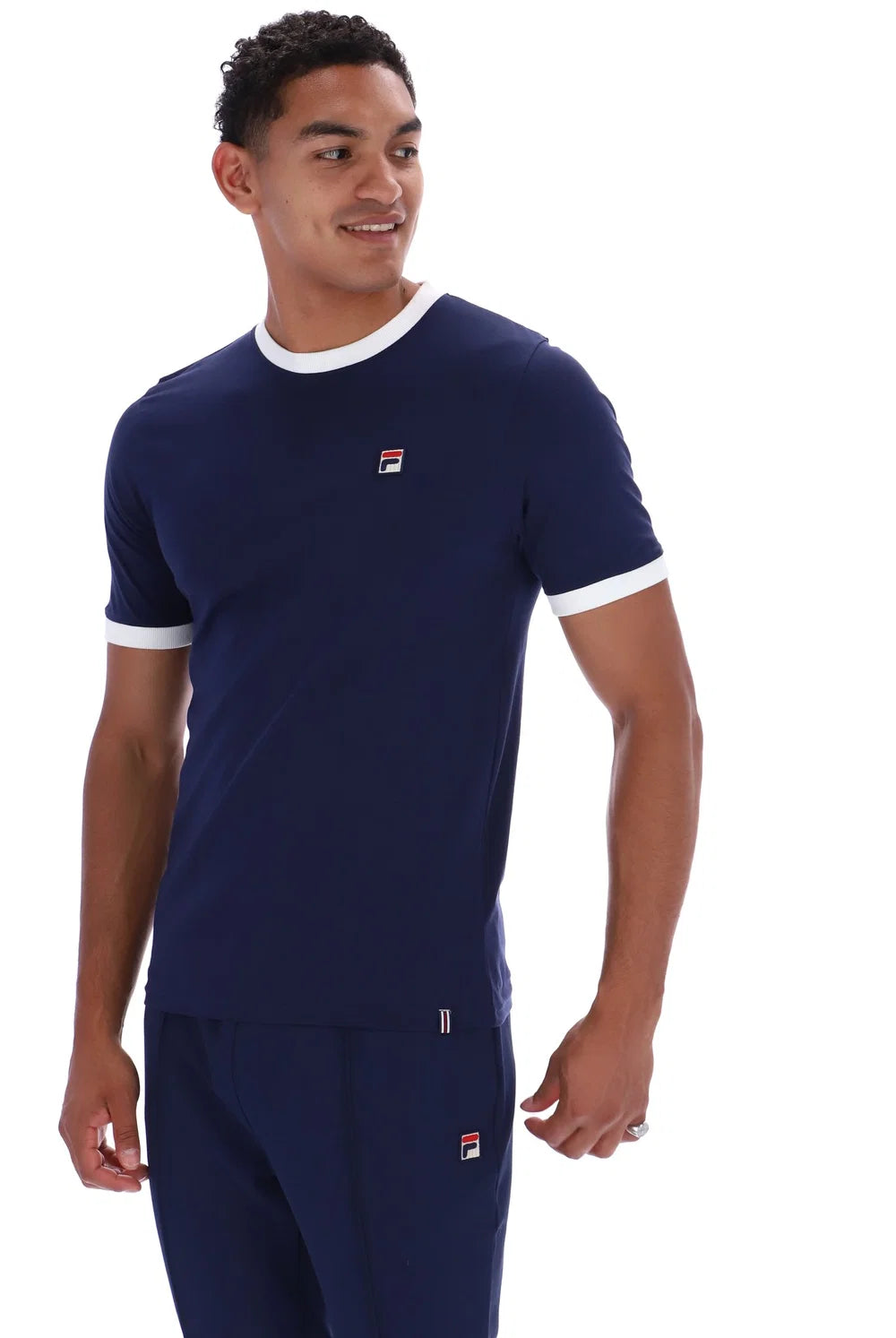 Fila LM1836AT Marconi Essential Ringer T-Shirt 411 - Fila Navy/White