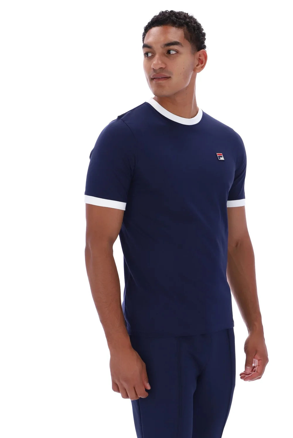 Fila LM1836AT Marconi Essential Ringer T-Shirt 411 - Fila Navy/White