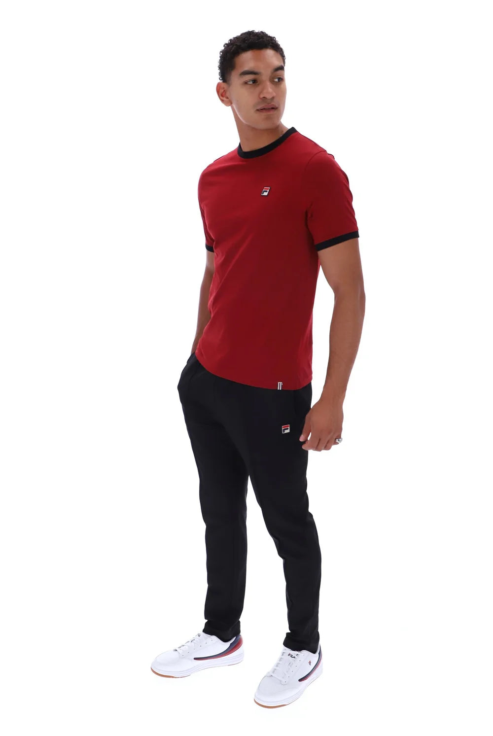 Fila LM1836AT Marconi Essential Ringer T-Shirt 553 - Sundried Tomato/Black