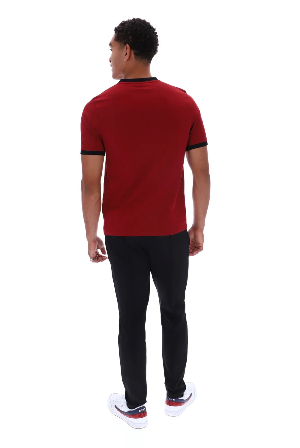 Fila LM1836AT Marconi Essential Ringer T-Shirt 553 - Sundried Tomato/Black
