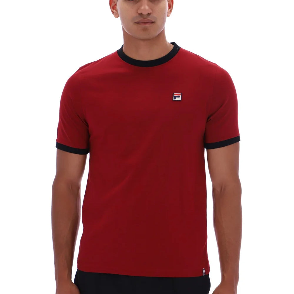 Fila LM1836AT Marconi Essential Ringer T-Shirt 553 - Sundried Tomato/Black