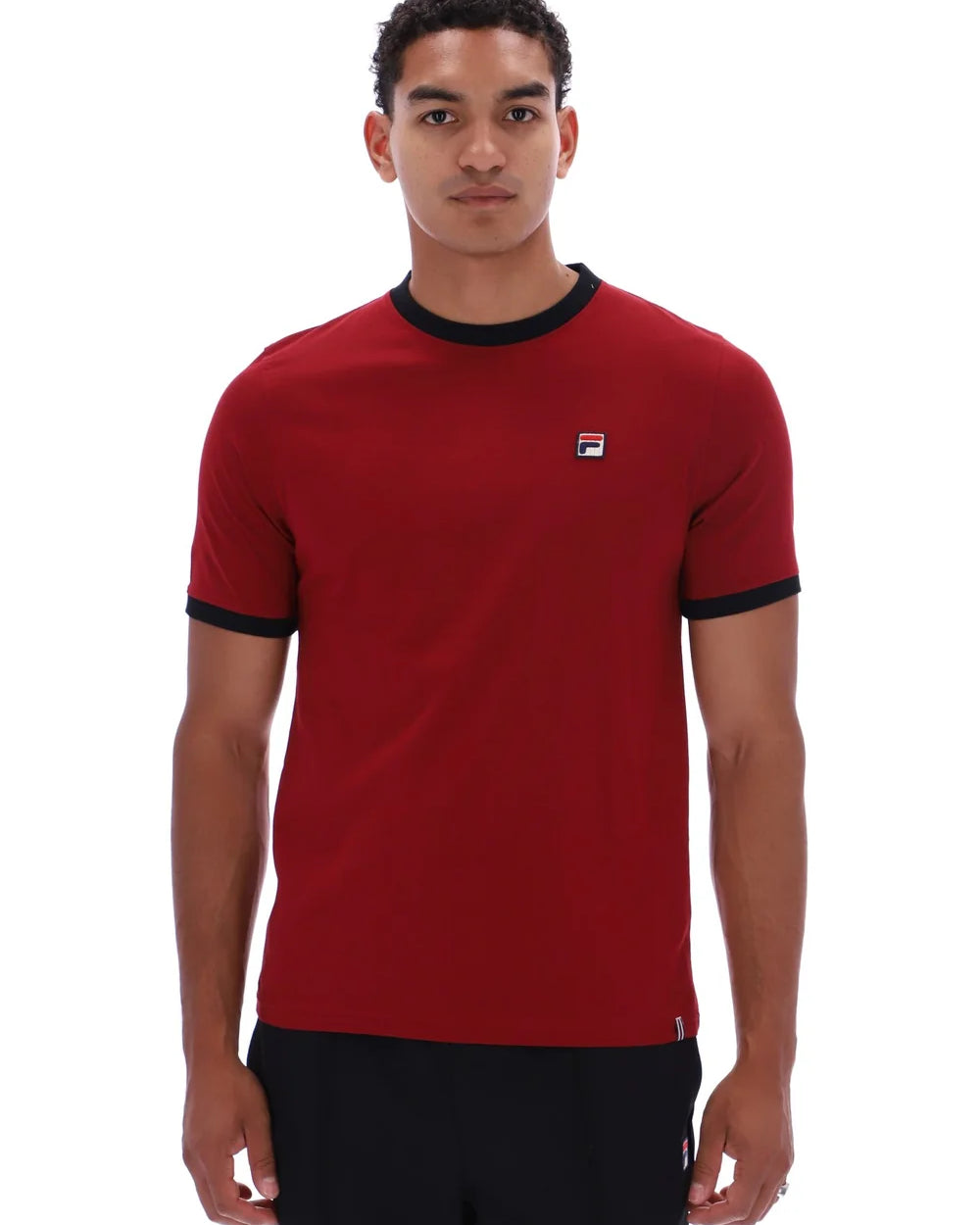 Fila LM1836AT Marconi Essential Ringer T-Shirt 553 - Sundried Tomato/Black