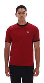 Fila LM1836AT Marconi Essential Ringer T-Shirt 553 - Sundried Tomato/Black