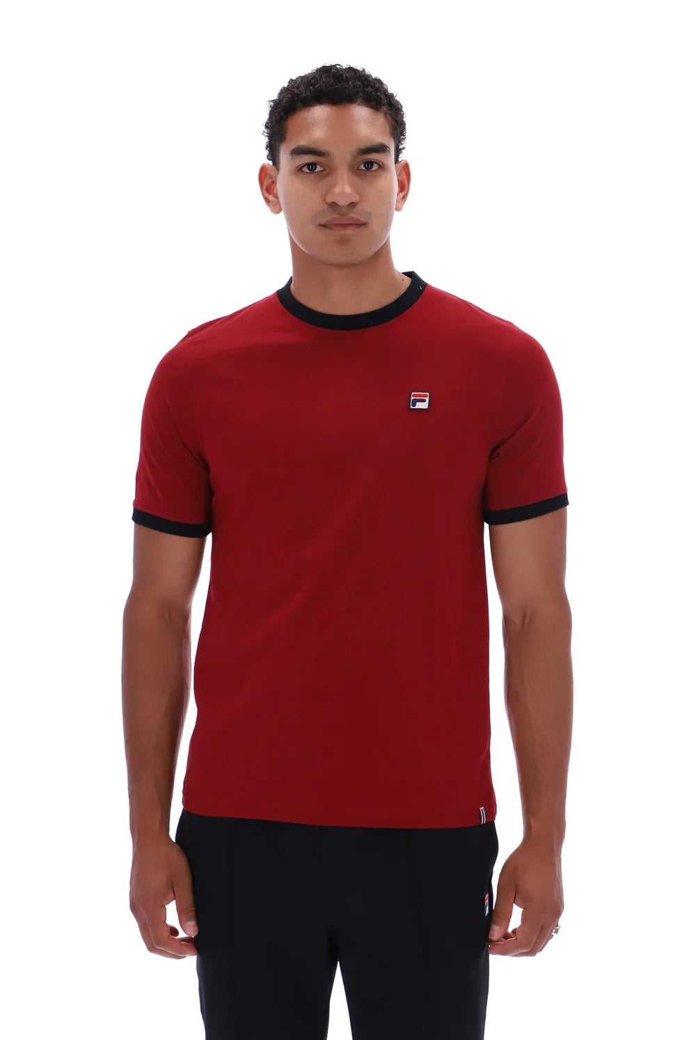 Fila LM1836AT Marconi Essential Ringer T-Shirt 553 - Sundried Tomato/Black
