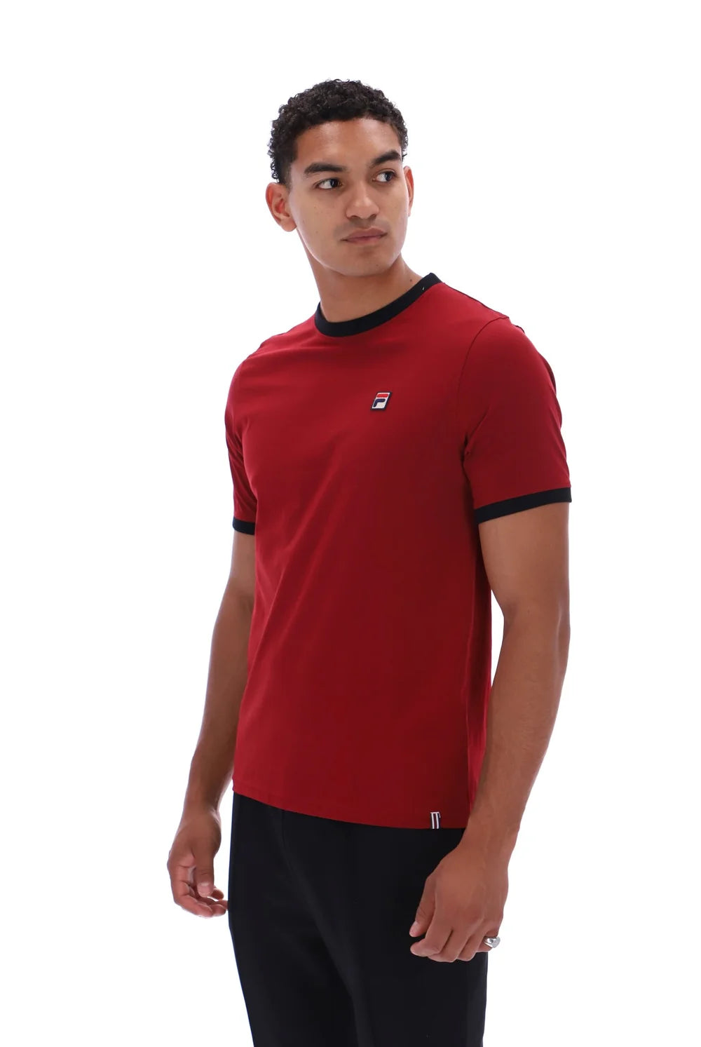 Fila LM1836AT Marconi Essential Ringer T-Shirt 553 - Sundried Tomato/Black