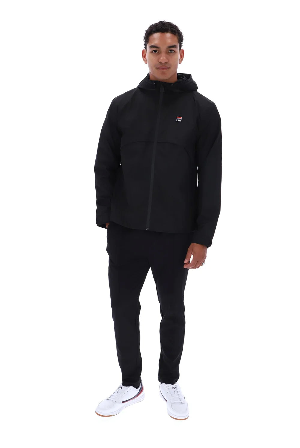 Fila FW26MH019 Marcos Full Zip Jacket W/ Bamboo Badge 001 - Black