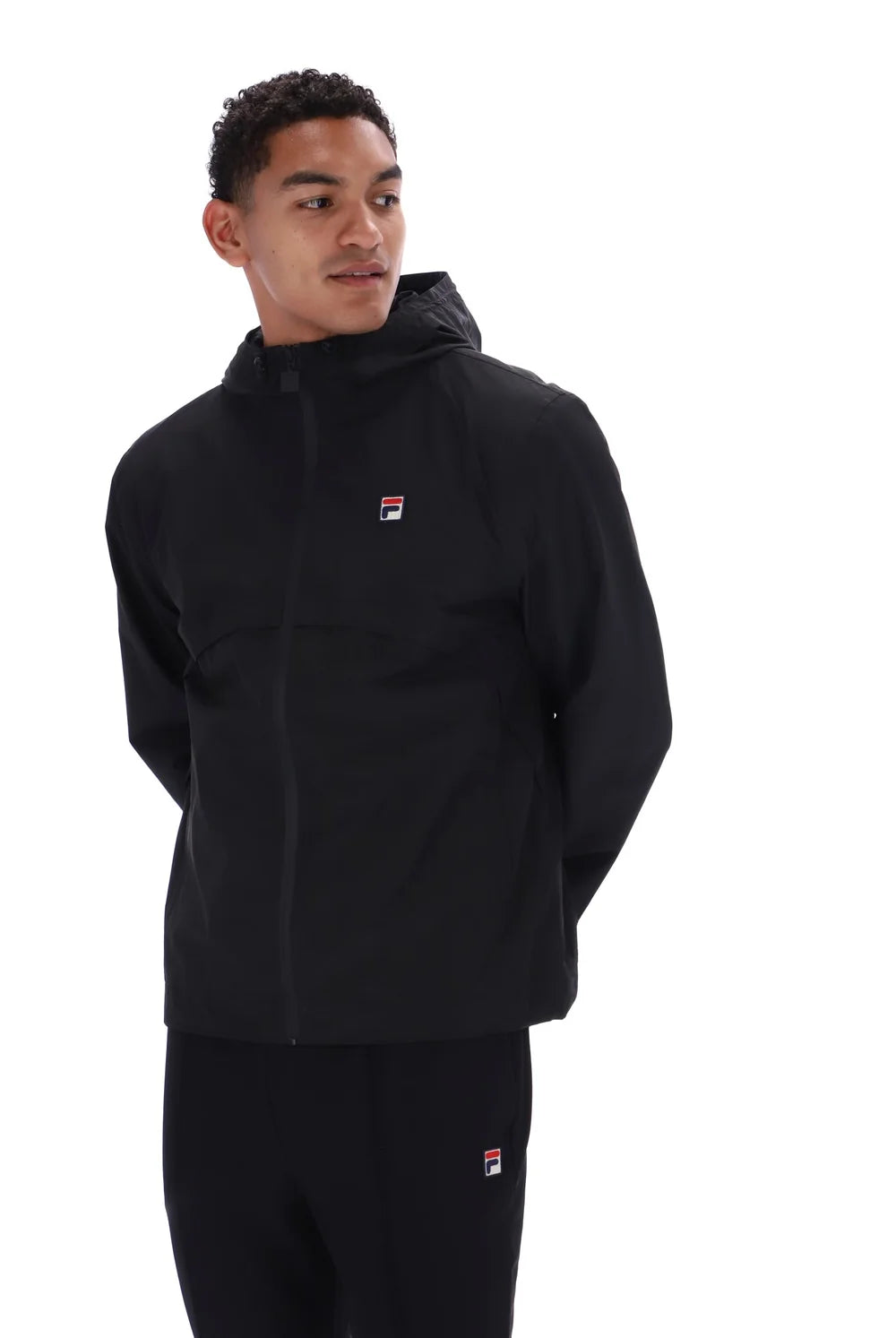 Fila FW26MH019 Marcos Full Zip Jacket W/ Bamboo Badge 001 - Black