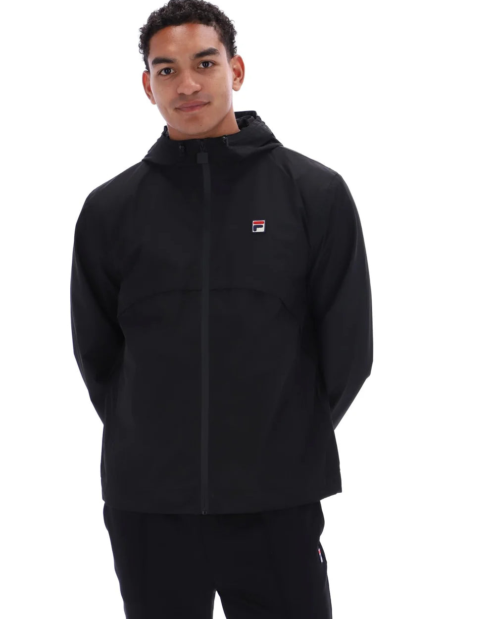 Fila FW26MH019 Marcos Full Zip Jacket W/ Bamboo Badge 001 - Black
