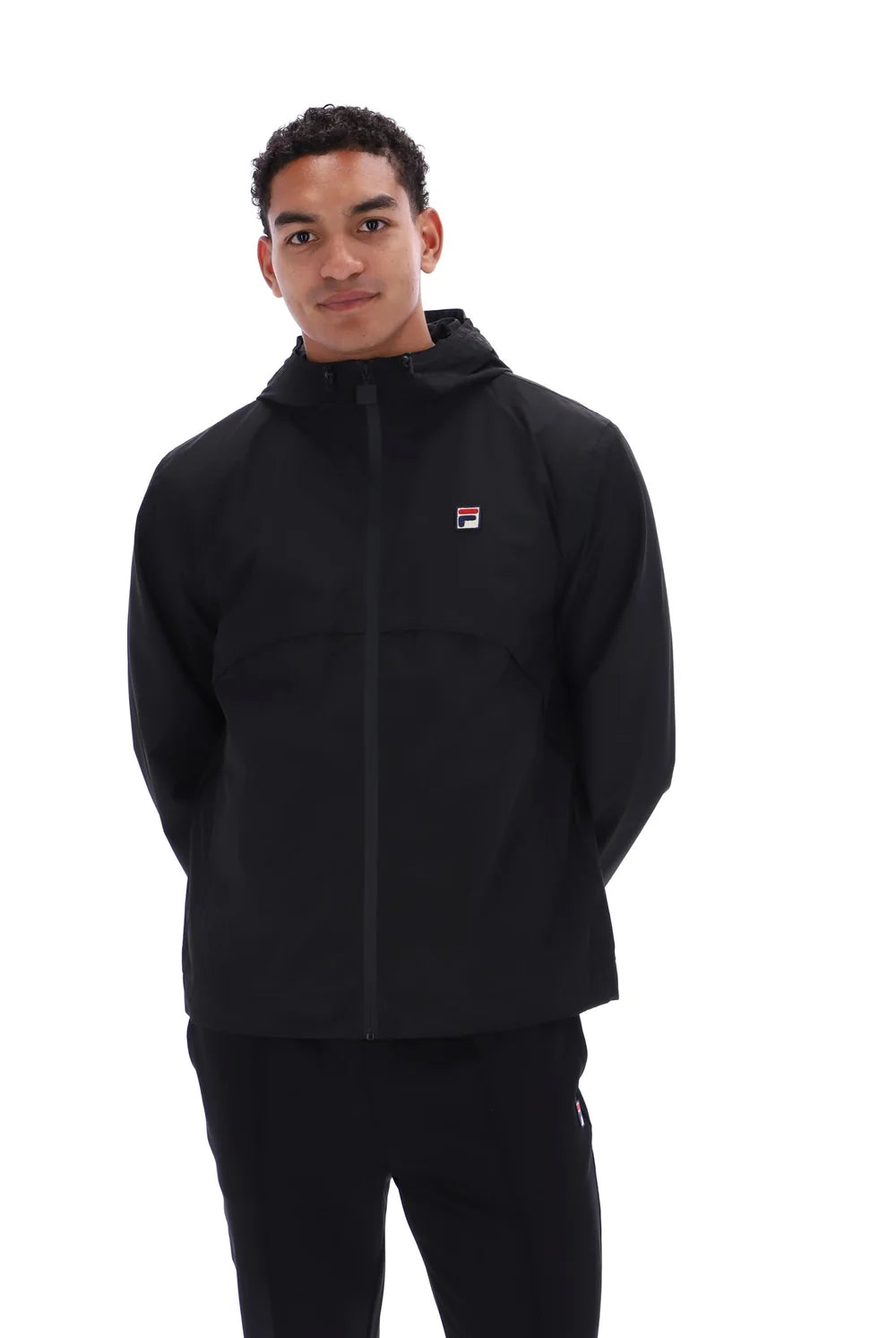 Fila FW26MH019 Marcos Full Zip Jacket W/ Bamboo Badge 001 - Black