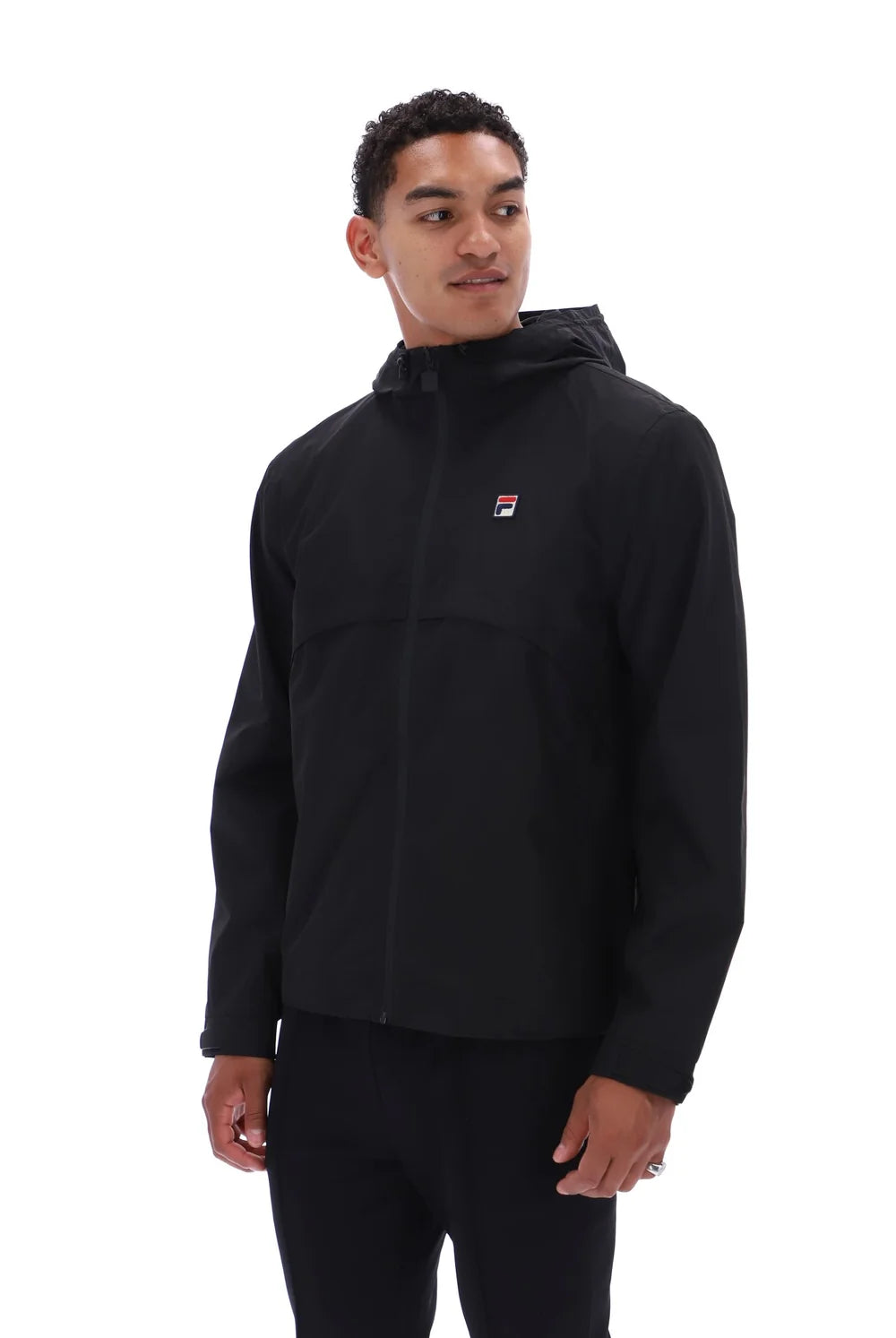 Fila FW26MH019 Marcos Full Zip Jacket W/ Bamboo Badge 001 - Black