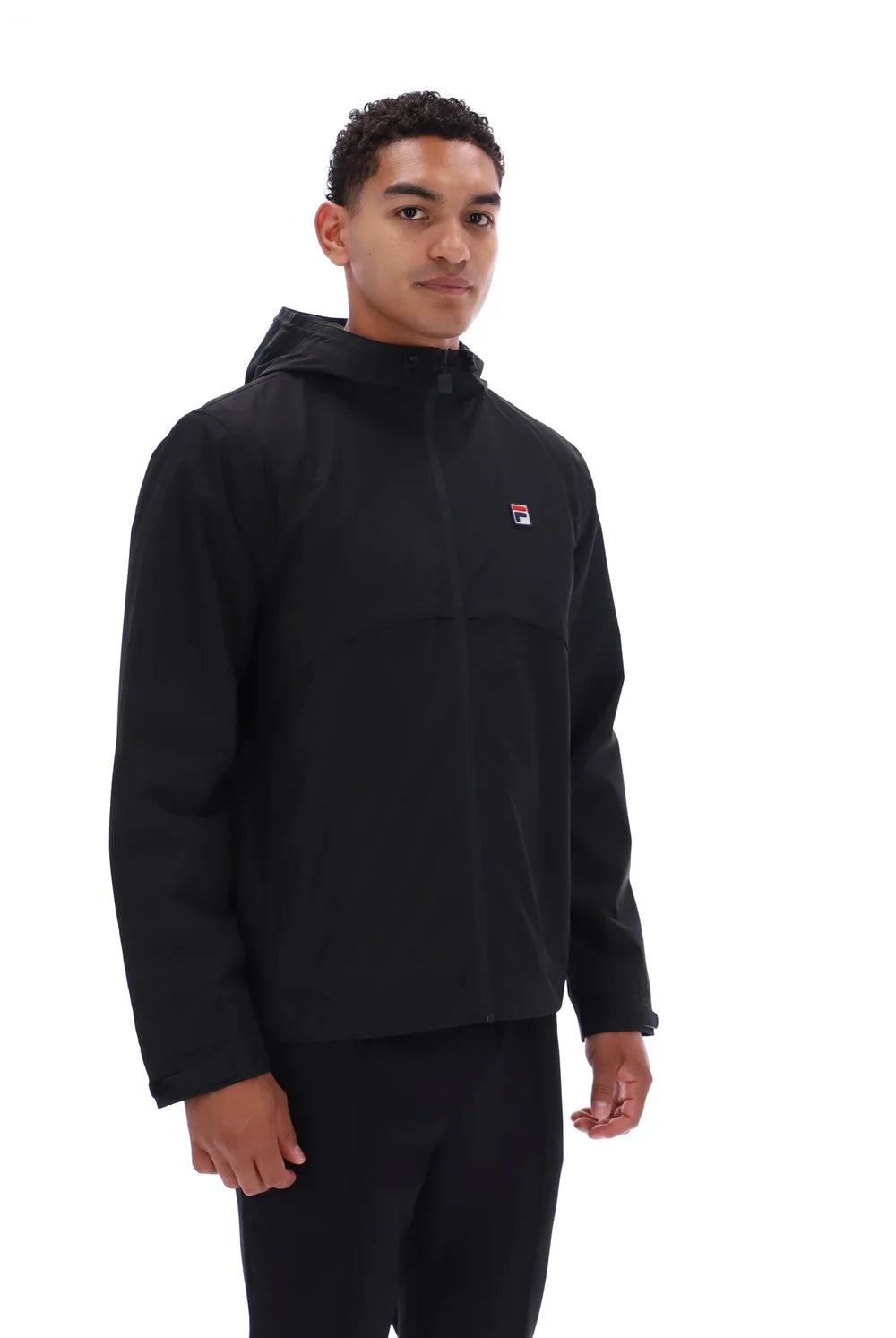 Fila FW26MH019 Marcos Full Zip Jacket W/ Bamboo Badge 001 - Black
