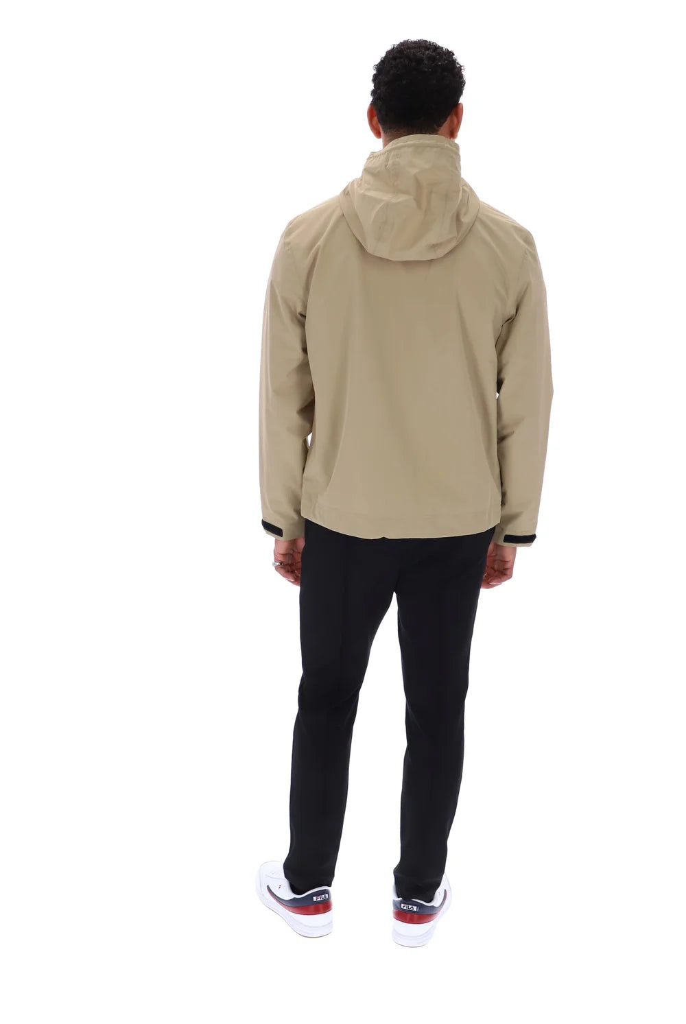 Fila FW26MH019 Marcos Full Zip Jacket W/ Bamboo Badge 223 - Chinchilla/Gardenia