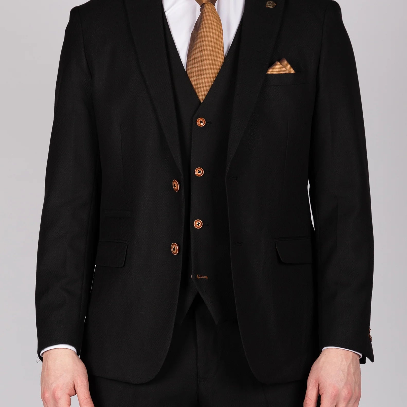 Marc Darcy Max Blazer With Contrast Buttons - Black