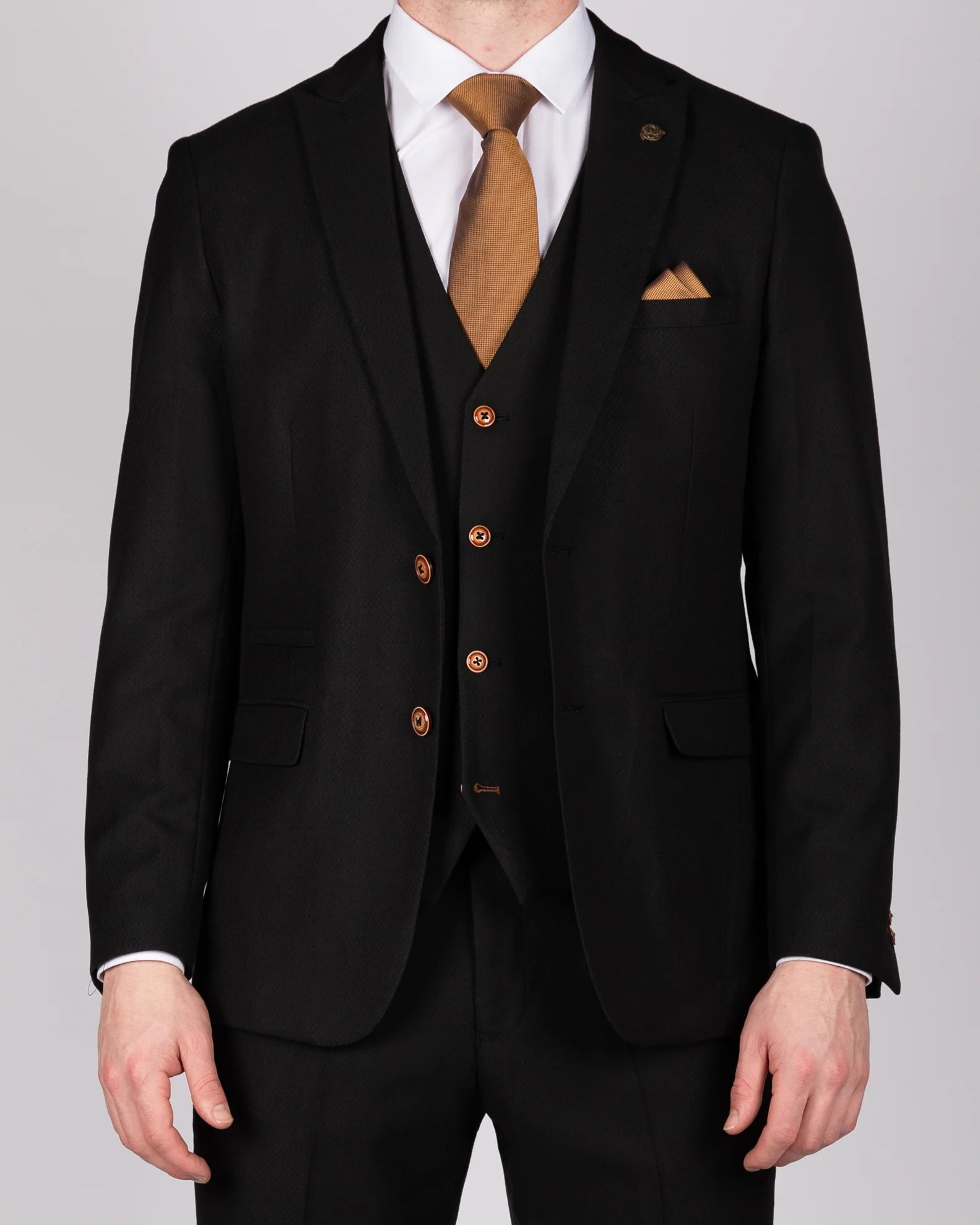 Marc Darcy Max Blazer With Contrast Buttons - Black
