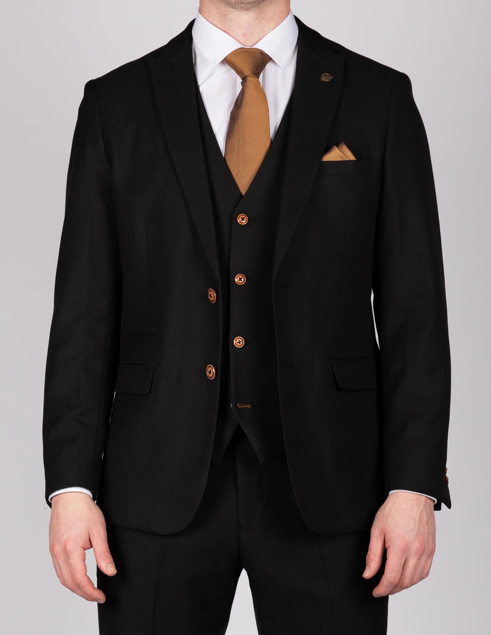 Marc Darcy Max Blazer With Contrast Buttons - Black