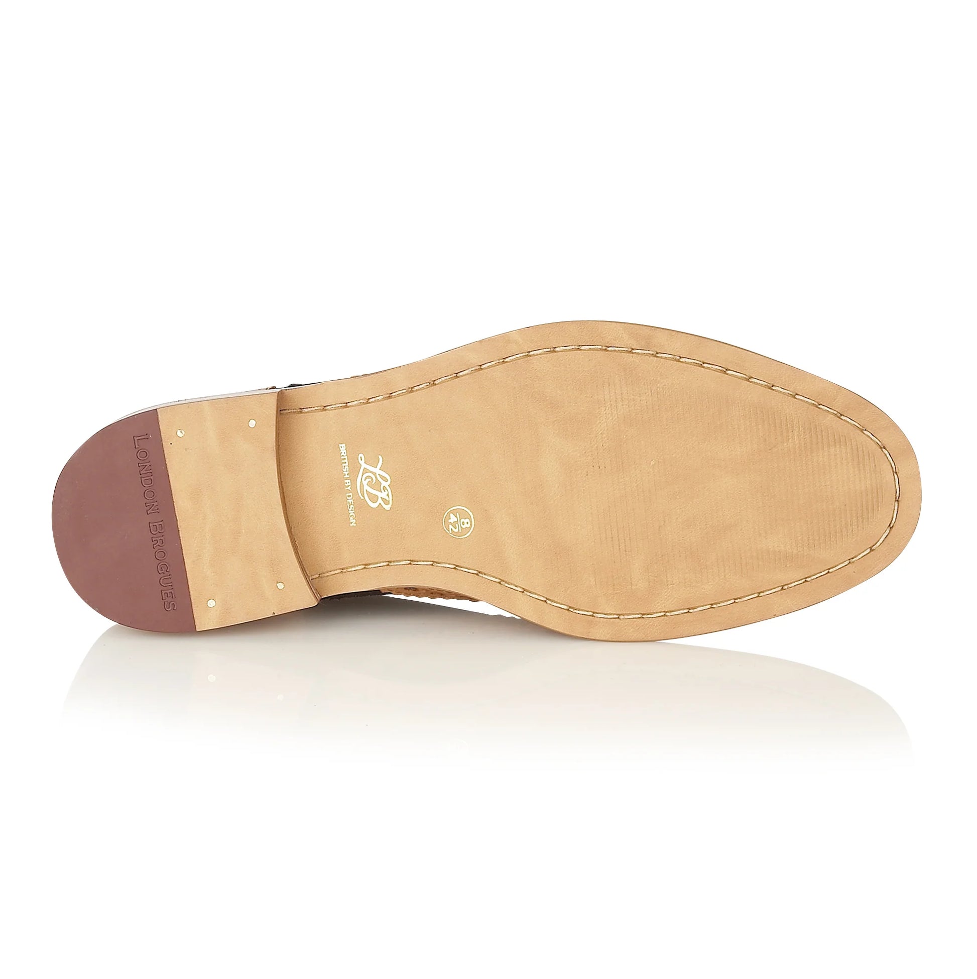 London Brogues Tan/Navy Suede Shoe