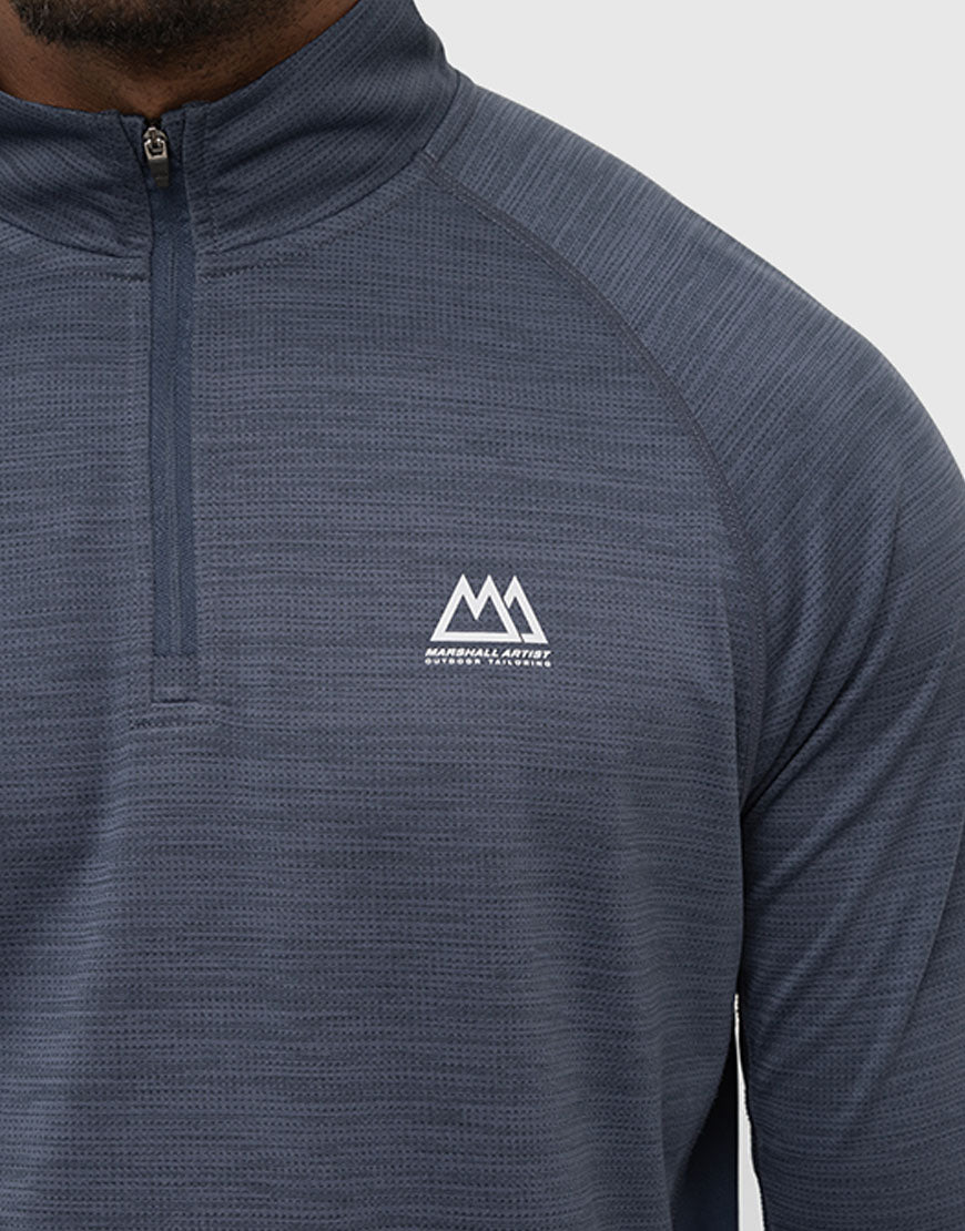 Marshall Artist MSATM10920 Quest 1/4 Zip Slate Blue