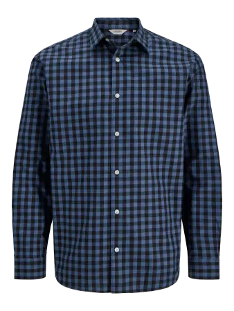 JJ Rebel Gavin Gingham L/S Shirt - Vintage Indigo
