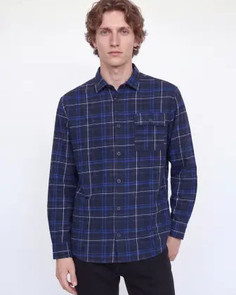 JJ Rebel Gavin Gingham L/S Shirt - Vintage Indigo