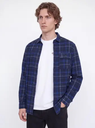 JJ Rebel Gavin Gingham L/S Shirt - Vintage Indigo