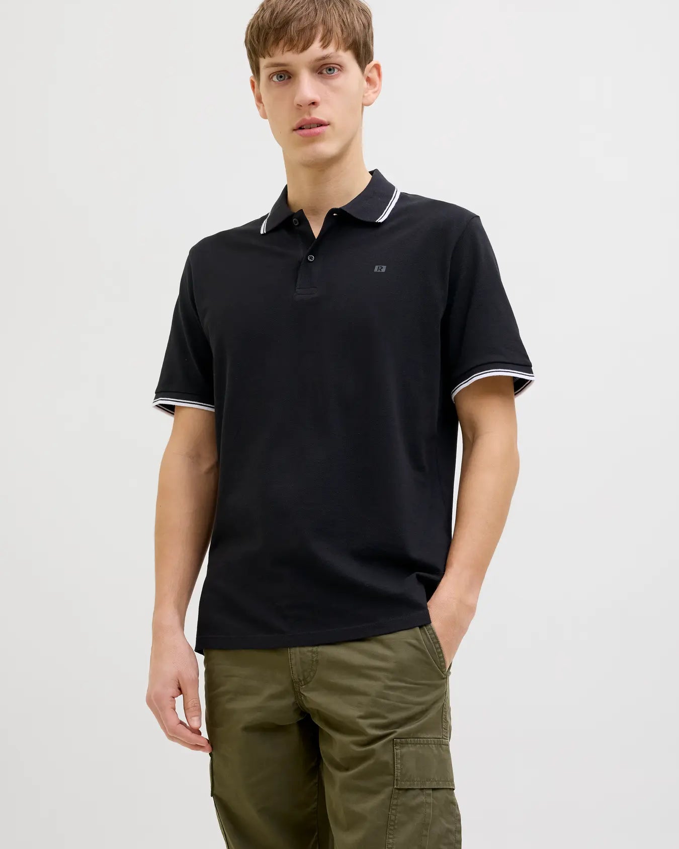 JJ Rebel Zell Polo Shirt - Black