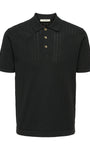 Only & Sons Moon Regular Knitted Polo T-Shirt - Black