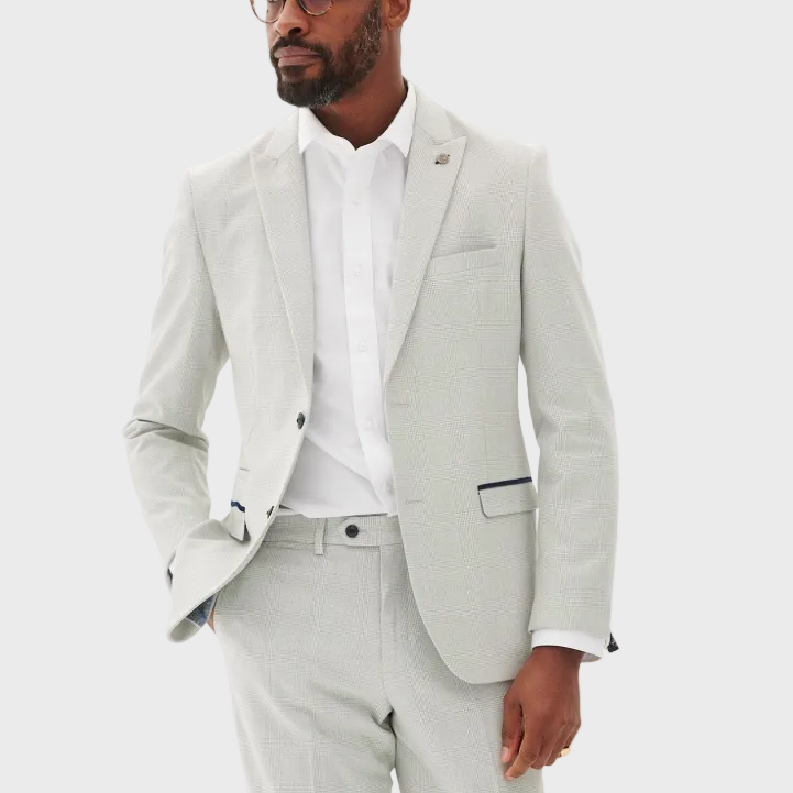Marc Darcy Bromley Blazer - Stone Check