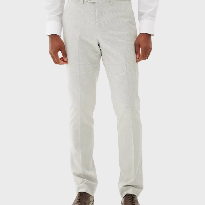 Marc Darcy Bromley Trousers - Stone Check