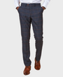 Marc Darcy Jenson Check Trouser - Marine Navy Check