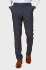 Marc Darcy Jenson Check Trouser - Marine Navy Check