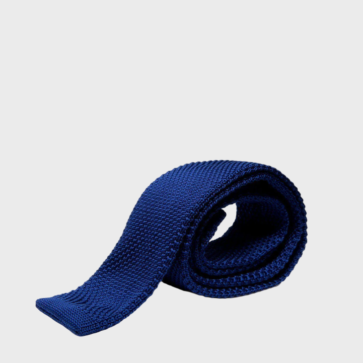 Marc Darcy Knitted Tie - Royal Blue