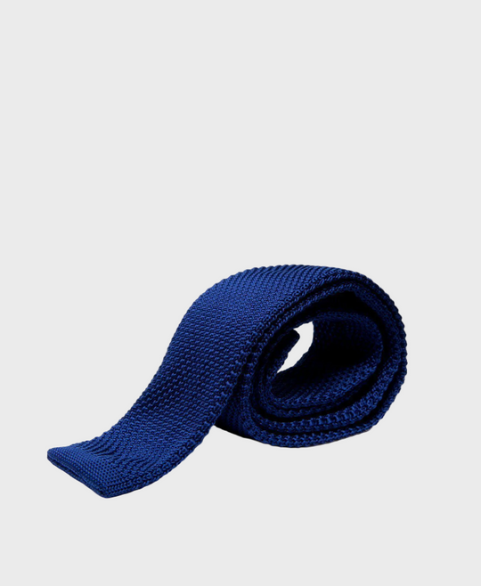 Marc Darcy Knitted Tie - Royal Blue