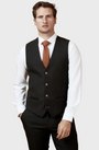 Marc Darcy Max Single Breasted Waistcoat - Black