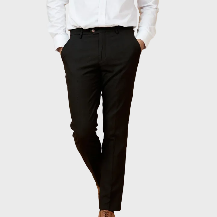 Marc Darcy Max Trousers With Contrast Buttons - Black