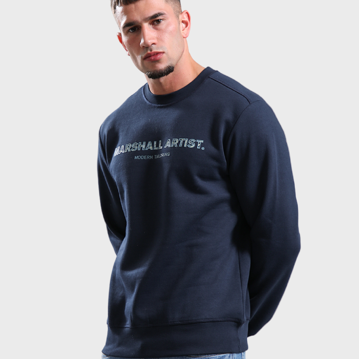 Marshall Artist Resurrection Crewneck Navy Blue
