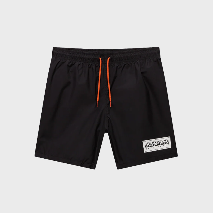 Napapirji Box Logo Swim Shorts - Black