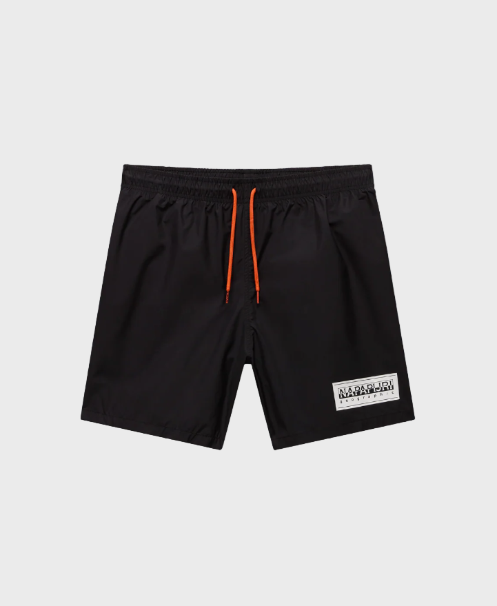 Napapirji Box Logo Swim Shorts - Black