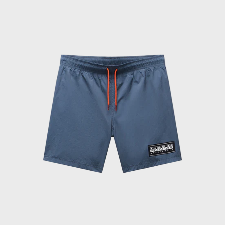 Napapirji Box Logo Swim Shorts - Stormy Weat