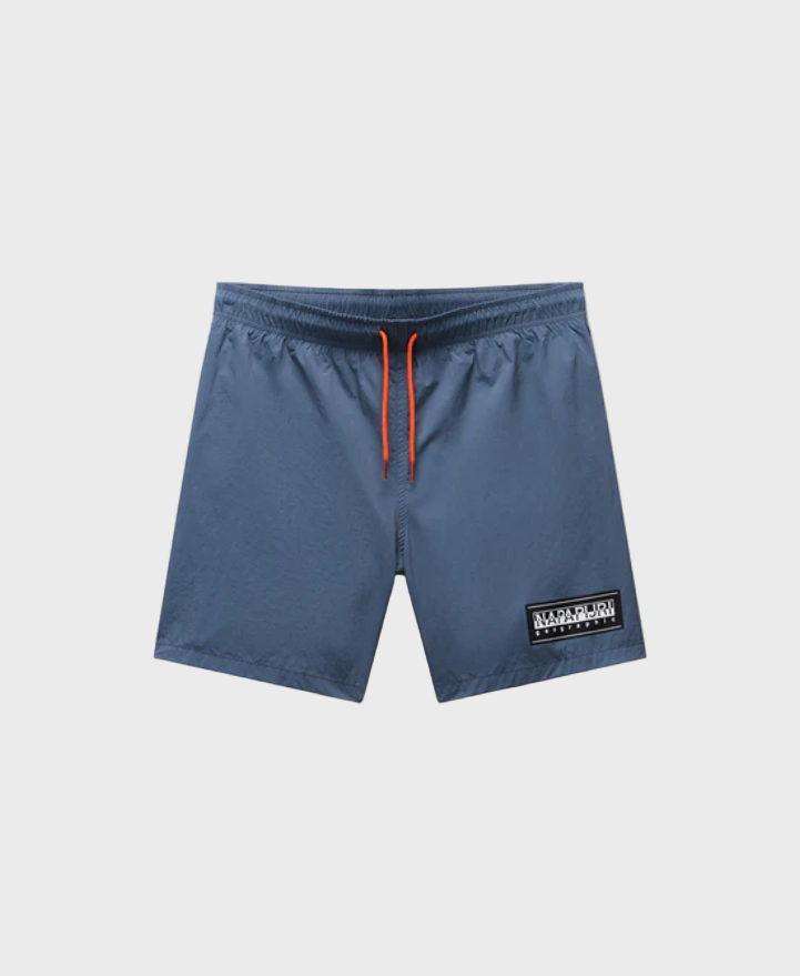 Napapirji Box Logo Swim Shorts - Stormy Weat