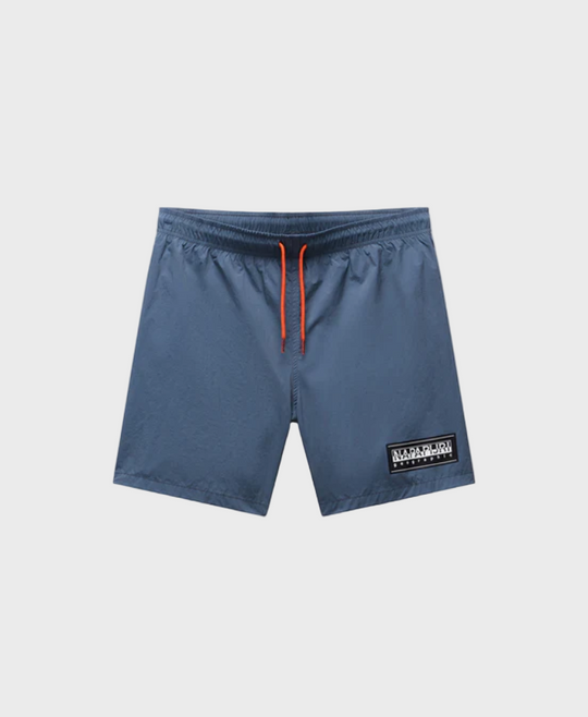 Napapirji Box Logo Swim Shorts - Stormy Weat