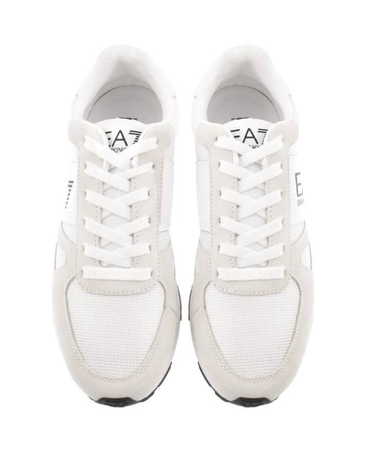 EA7 Emporio Armani X8X151 Woven Trainer White & Black
