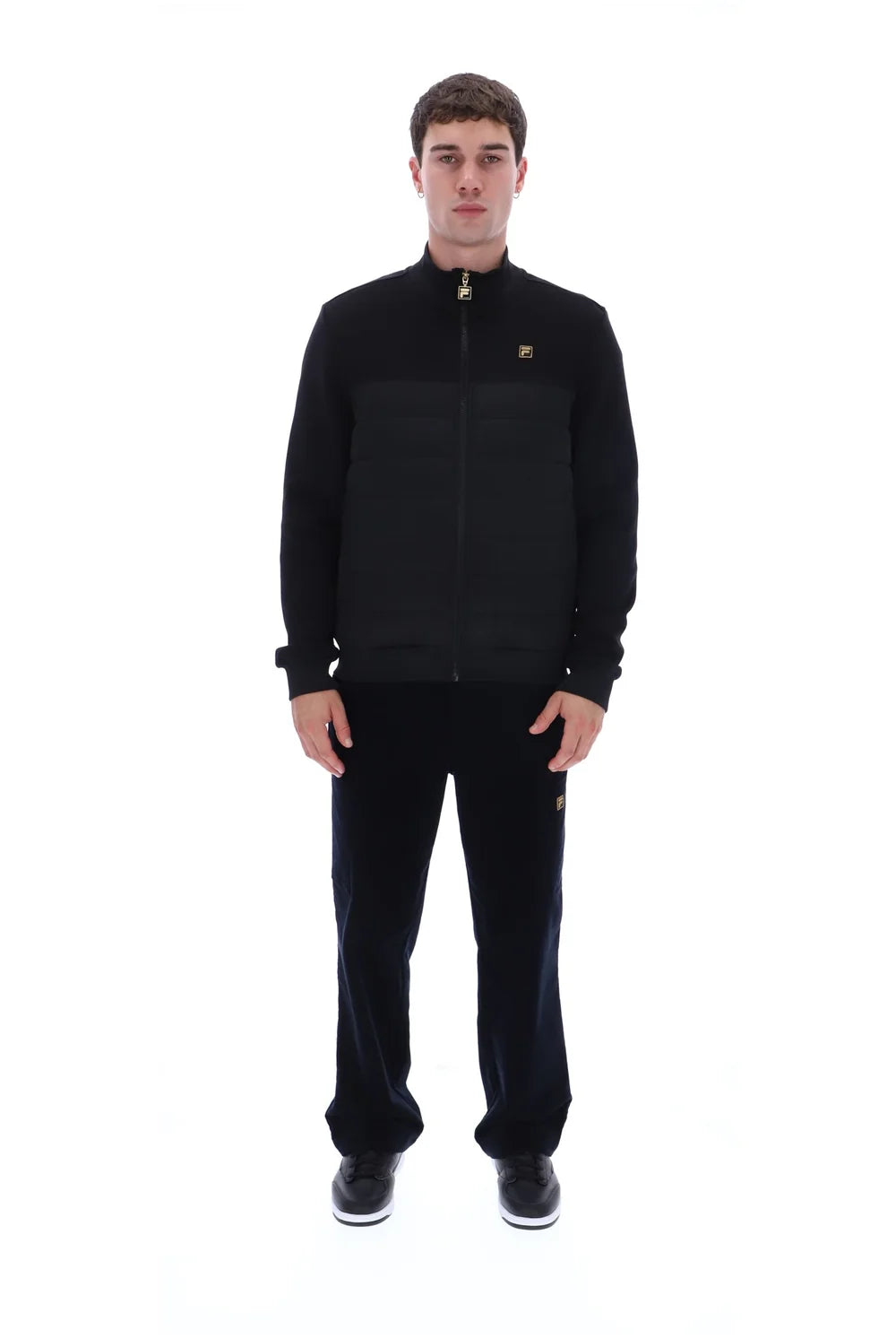 Fila FW26GM025 Oroza Full Zip Padded Jacket W Bamboo Badge 001 - Black