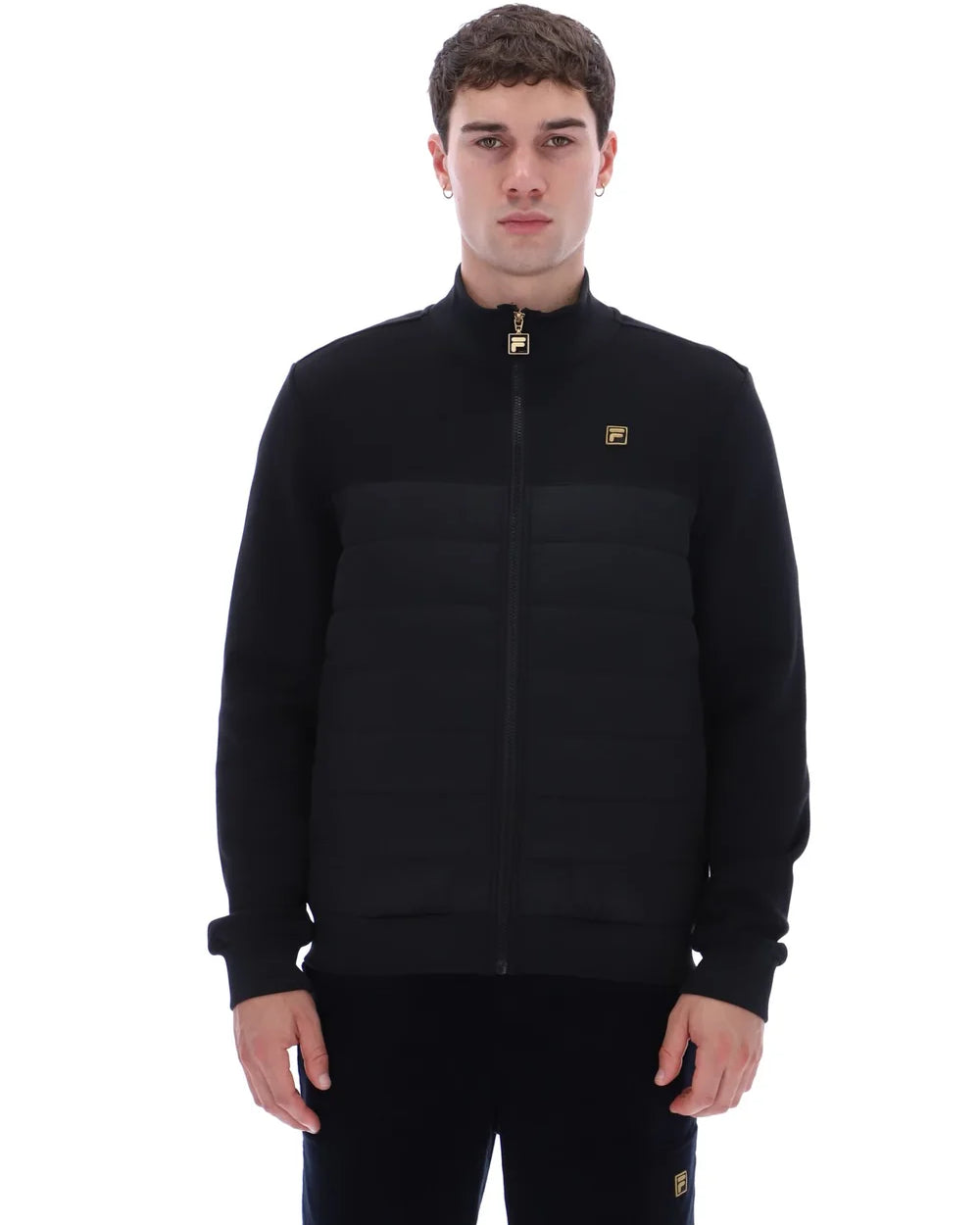 Fila FW26GM025 Oroza Full Zip Padded Jacket W Bamboo Badge 001 - Black
