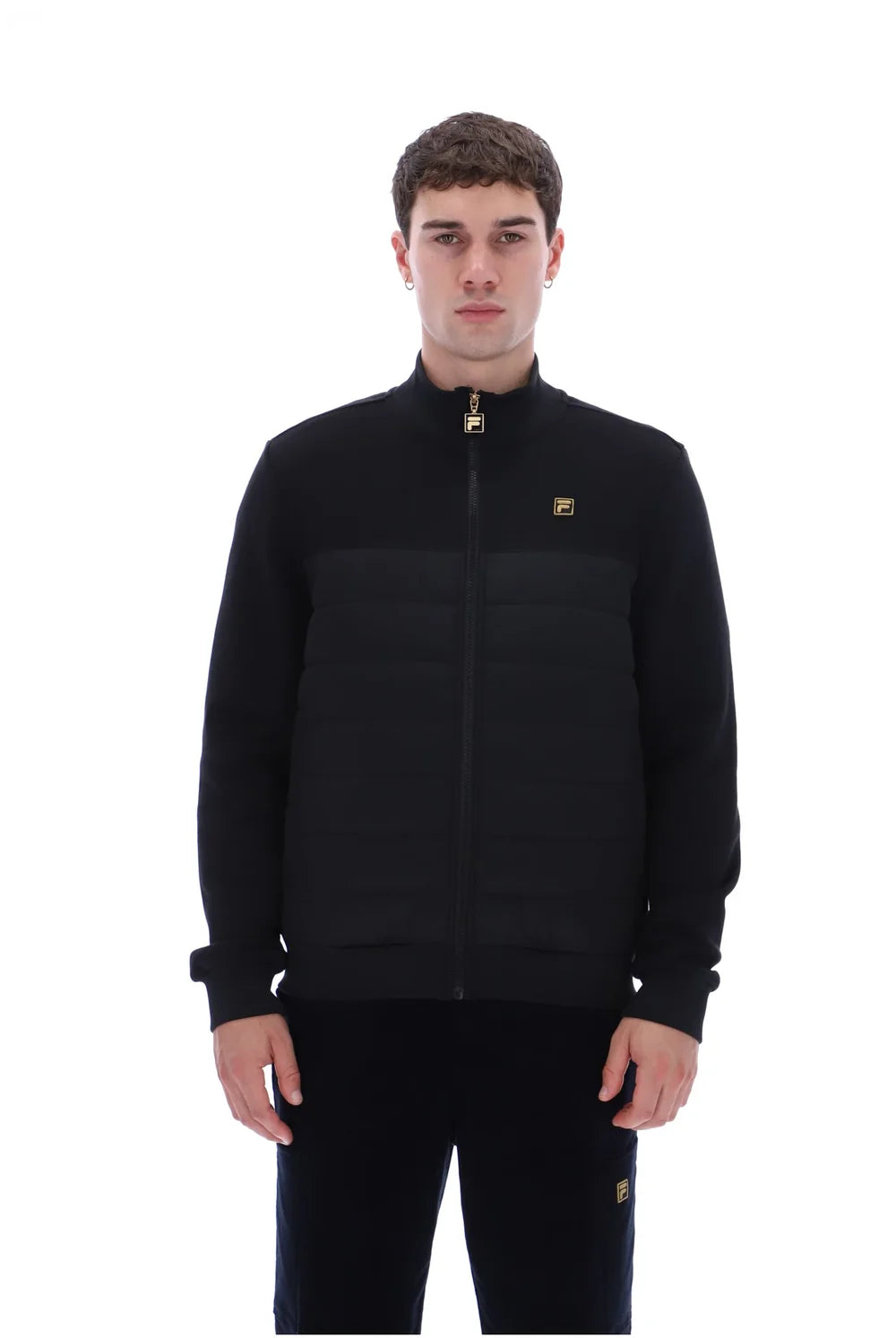 Fila FW26GM025 Oroza Full Zip Padded Jacket W Bamboo Badge 001 - Black