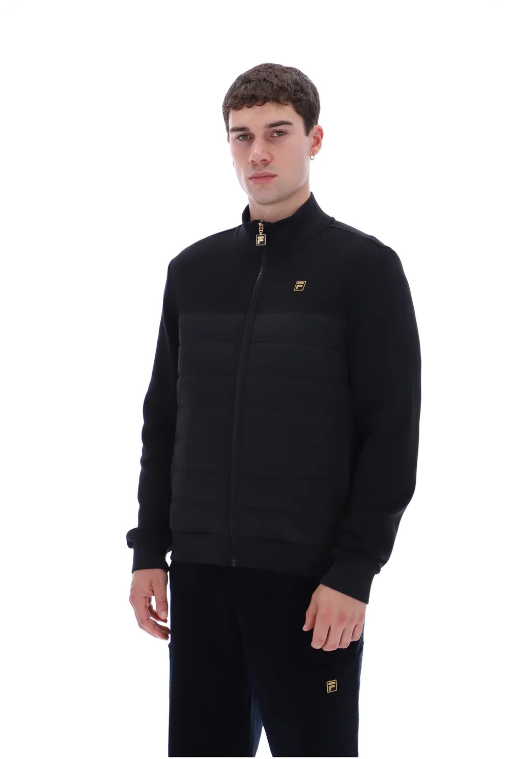 Fila FW26GM025 Oroza Full Zip Padded Jacket W Bamboo Badge 001 - Black