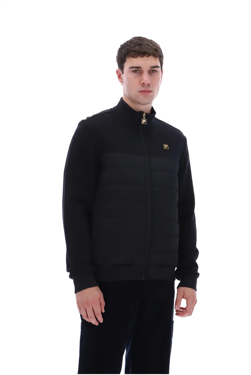 Fila FW26GM025 Oroza Full Zip Padded Jacket W Bamboo Badge 001 - Black